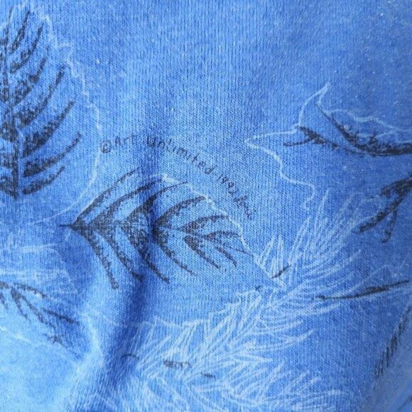 Vintage Deer T Shirt Mens Size XL Blue 90s All Over Print Nature Tee Made In USA - Picture 3 of 7